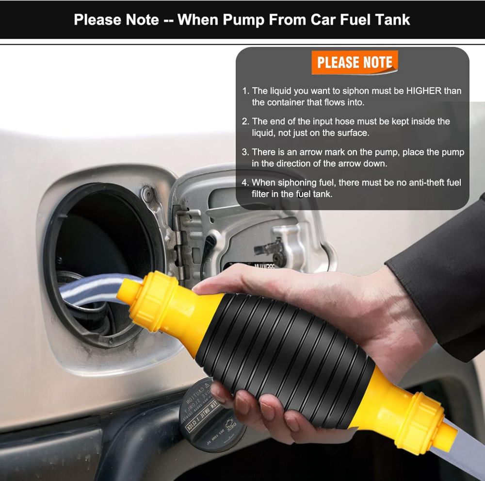 Manual Fuel Hand Pump Transfer Kit (Portable & Easy to Use)
