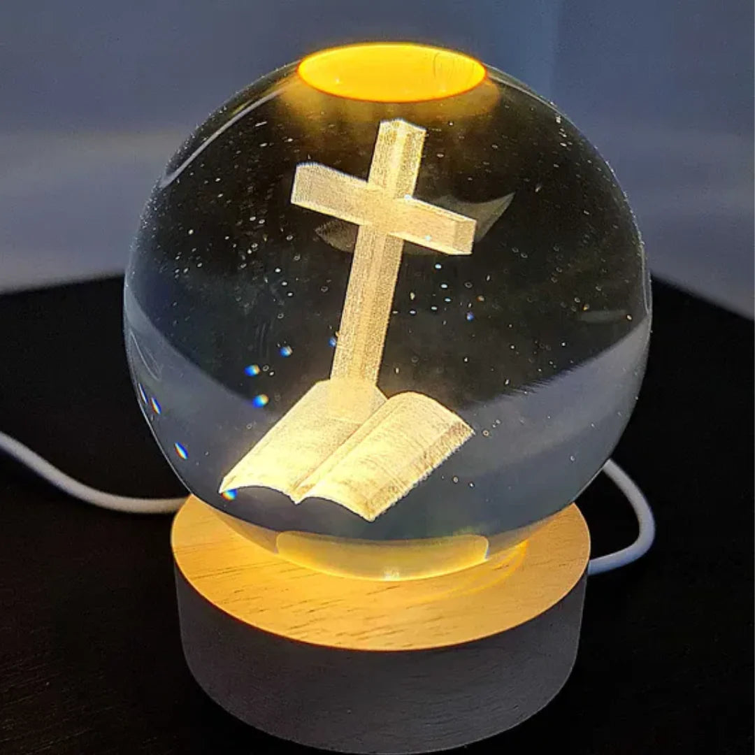 3D Crystal Bible & Cross LED Night Lamp β¨