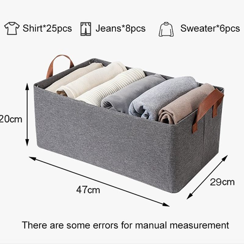 Storify™ Foldable Storage Basket – Fabric Organizer with Metal Frame