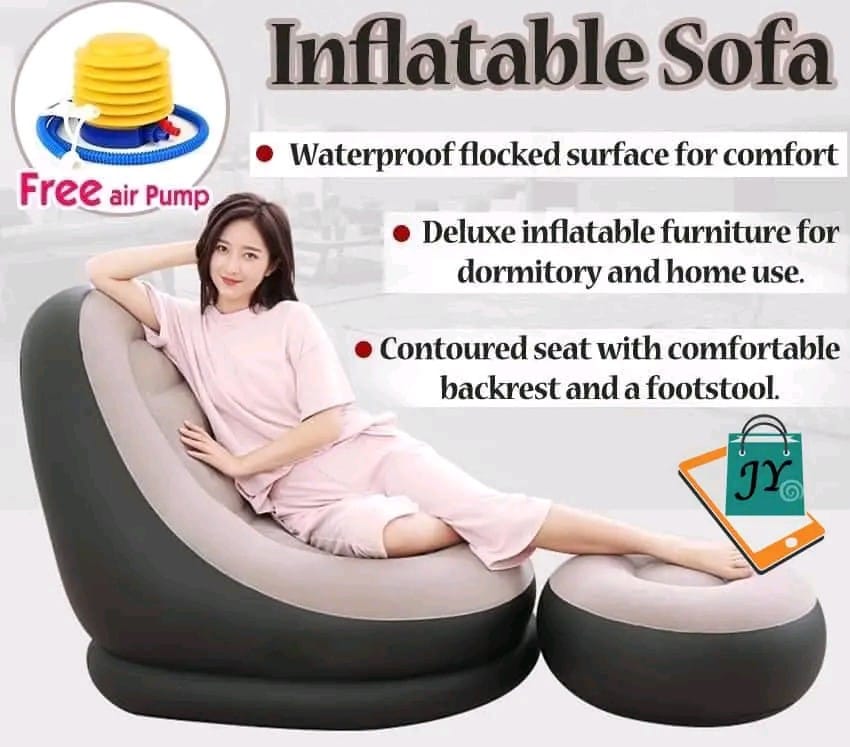 AirLounge™ Inflatable Sofa Chair with Footrest – Comfy & Portable