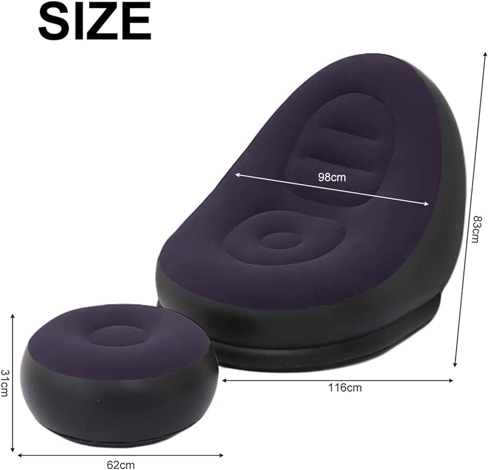 AirLounge™ Inflatable Sofa Chair with Footrest – Comfy & Portable