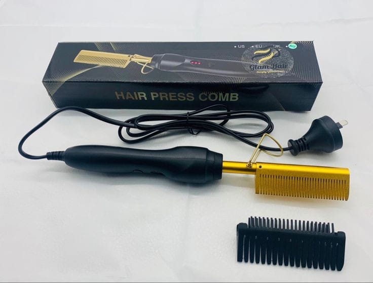 ProHeat™ Gold Ceramic Pressing Comb – 450°F High Heat Straightener