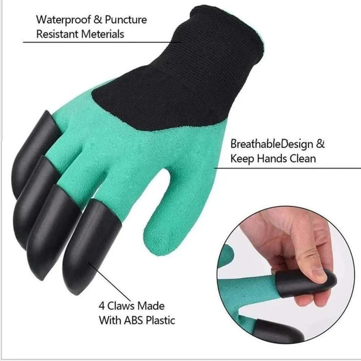 🧤 Waterproof Gardening Gloves with Built-in Claws