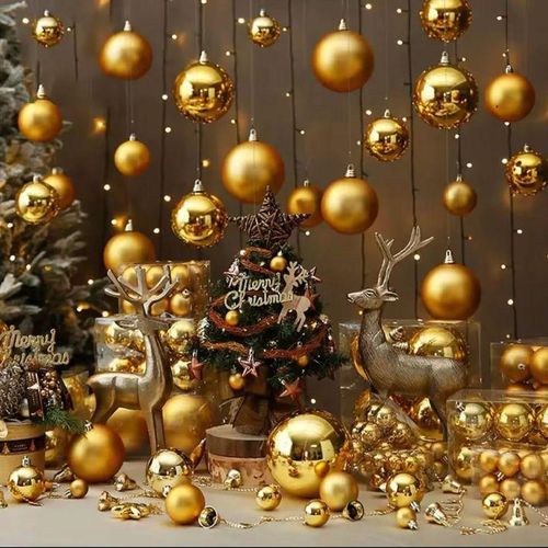 101-Piece Luxury Christmas Ornament Set with Tree Topper Star (Gold, Red, or Mixed)