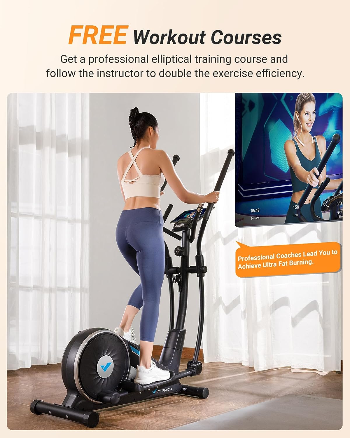 MERACH Elliptical Cross Trainer – Full-Body Home Exercise Machine 🏋️‍♀️🚴‍♂️