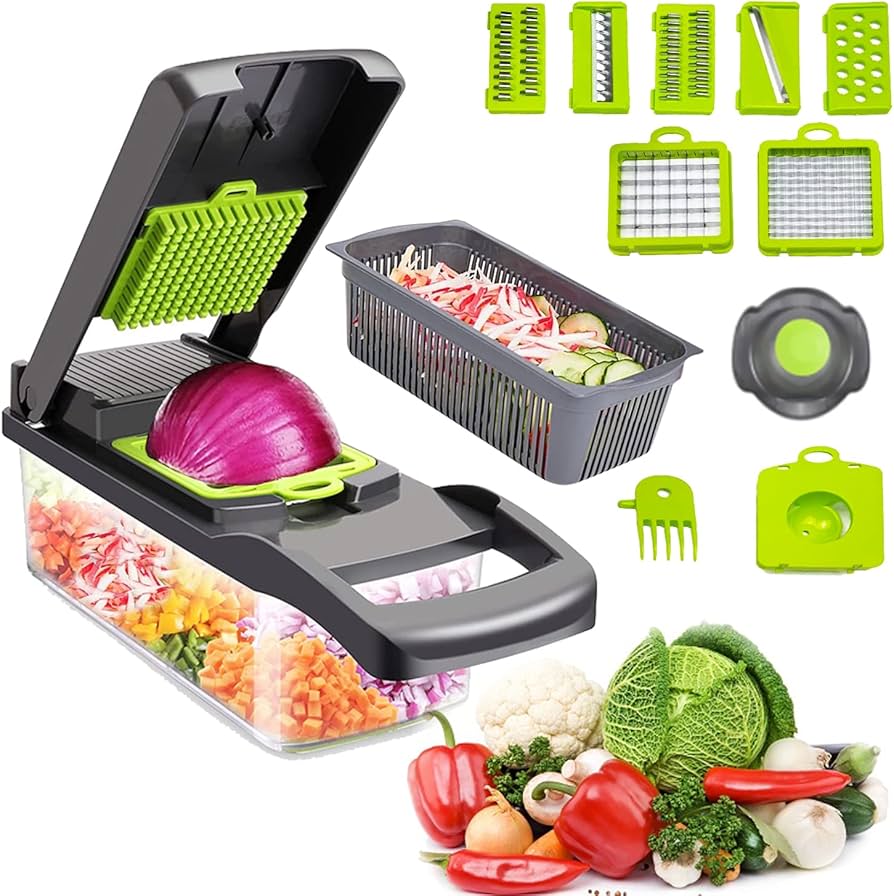 SlicePro™ 16-in-1 Vegetable Slicer & Chopper – Multi Blade Kitchen Tool