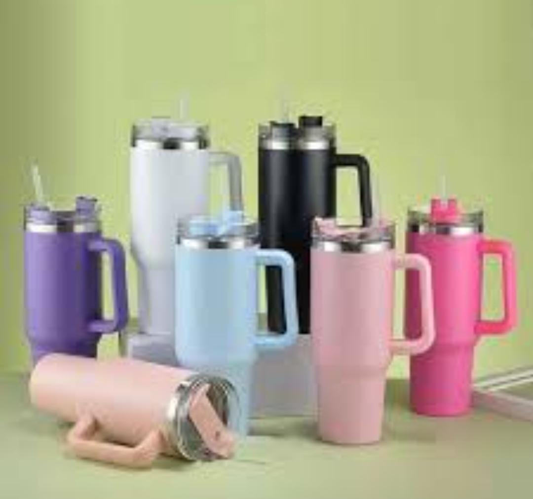 HydraSip™ 40oz Tumbler with Handle & Straw – Hot & Cold Stainless Steel Cup