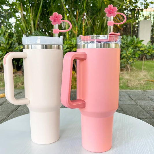 HydraSip™ 40oz Tumbler with Handle & Straw – Hot & Cold Stainless Steel Cup