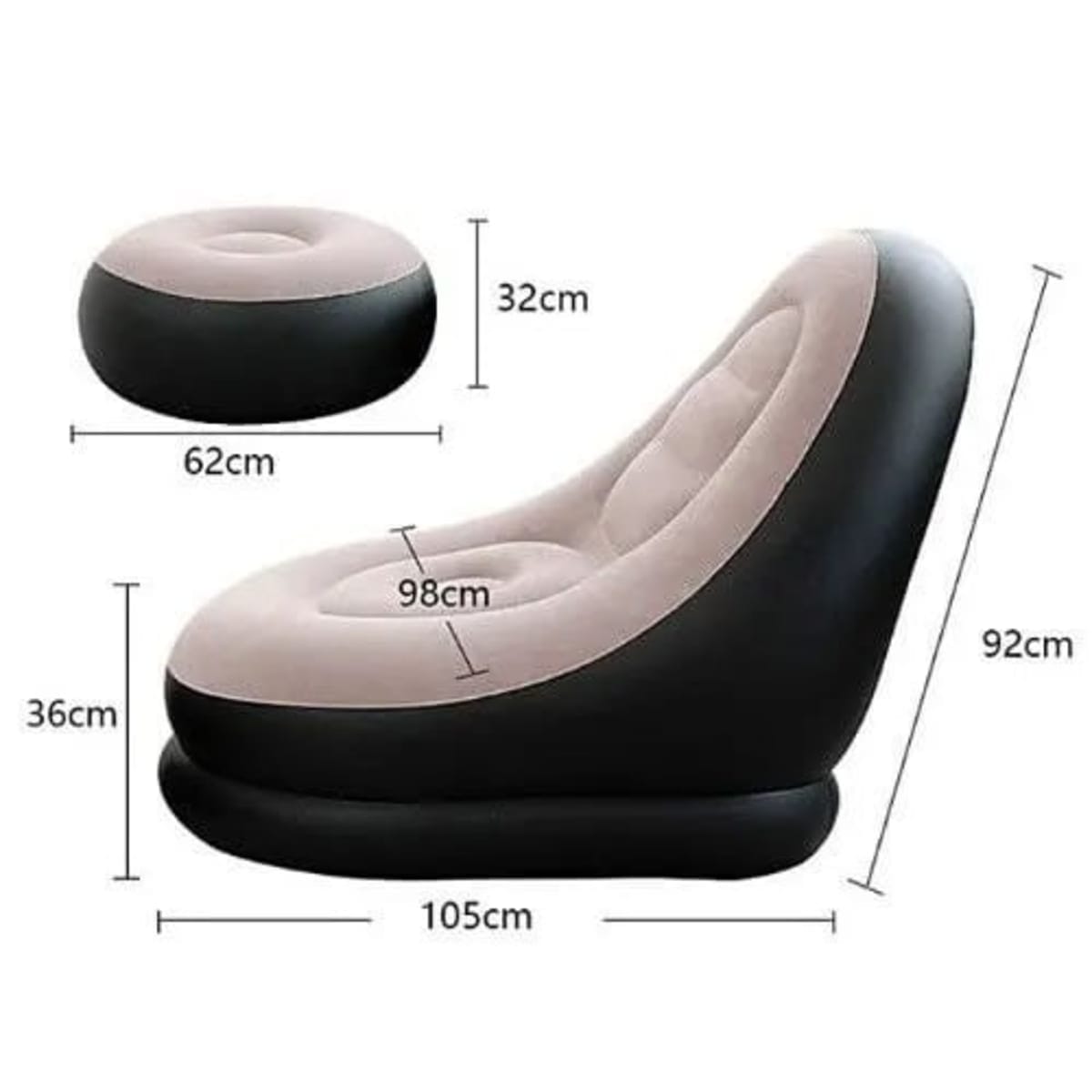 AirLounge™ Inflatable Sofa Chair with Footrest – Comfy & Portable