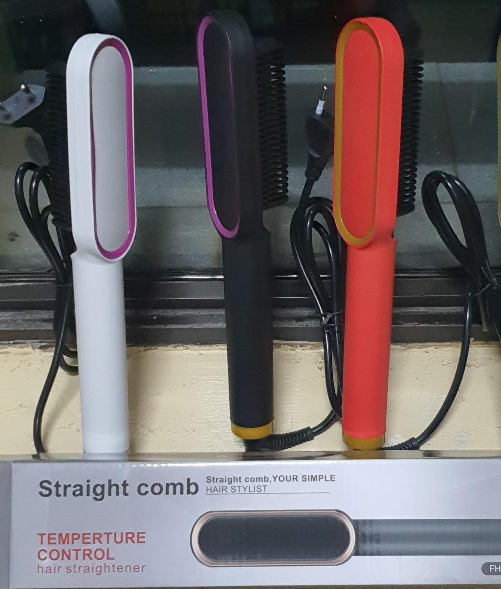 GlamStraight™ Electric Hair Straightener Comb – Fast Heat & Smooth Finish