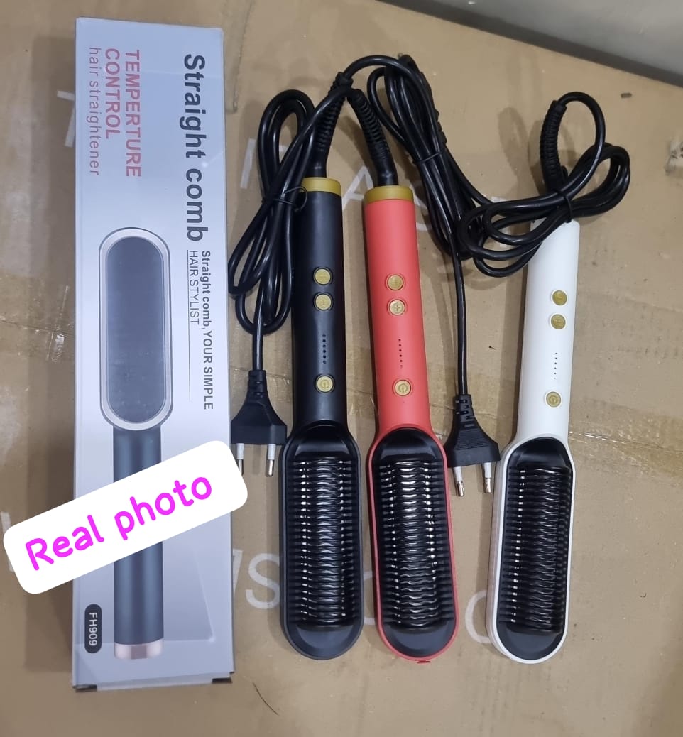GlamStraight™ Electric Hair Straightener Comb – Fast Heat & Smooth Finish