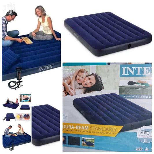Intex™ Dura-Beam Inflatable Air Mattress – With Electric  Pump
