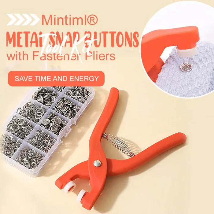 🔥🔥Metal Snap Buttons with Fastener Pliers Tool Kit {100 Buttons}