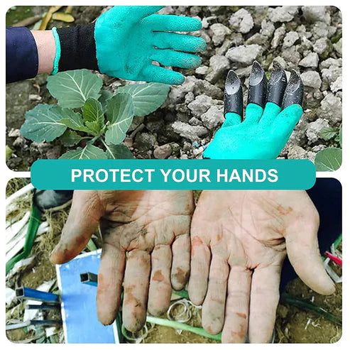 🧤 Waterproof Gardening Gloves with Built-in Claws
