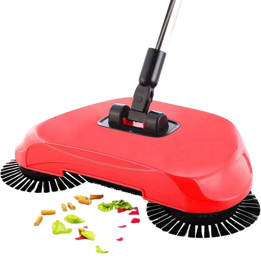 3-in-1 Rotating Manual Floor Sweeper 🧹 – Sweep, Collect & Clean