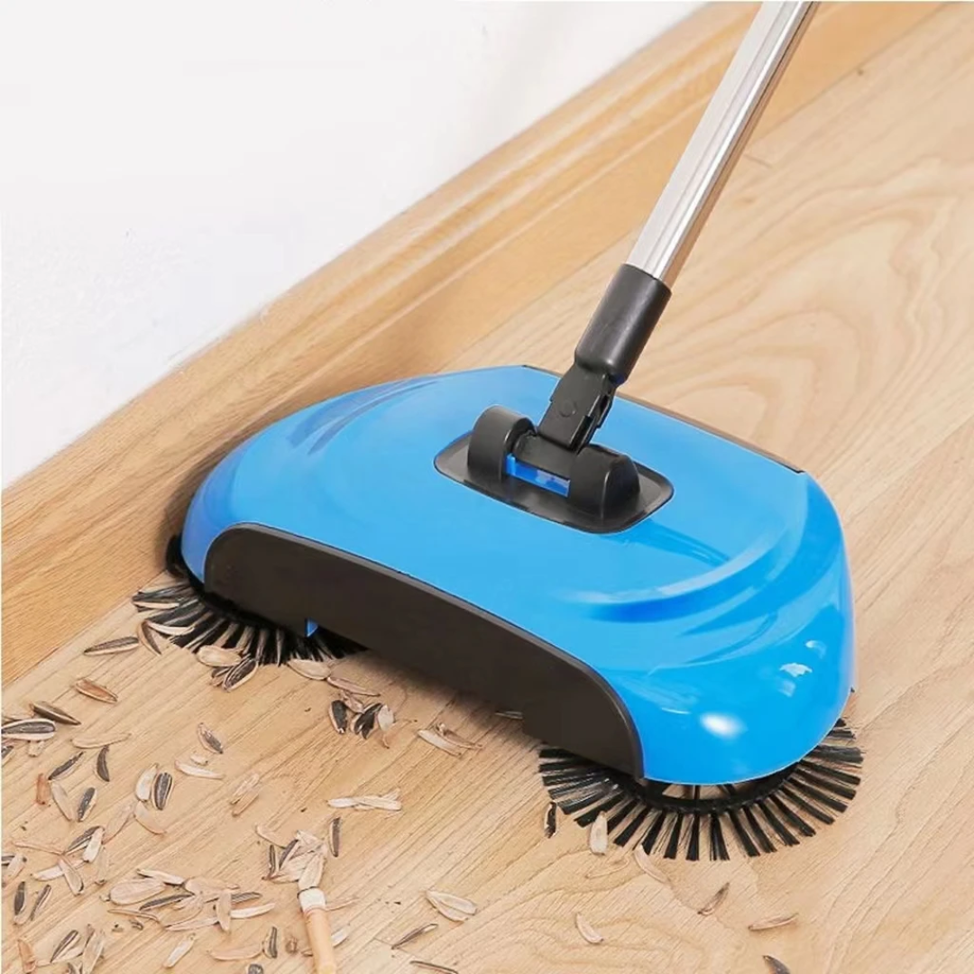 3-in-1 Rotating Manual Floor Sweeper 🧹 – Sweep, Collect & Clean