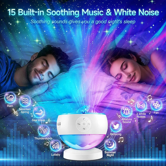 Premium Aurora Galaxy Projector with White Noise