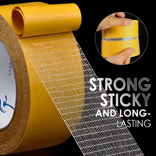 🧰 Strong Adhesive Double-Sided Fiberglass Mesh Tape